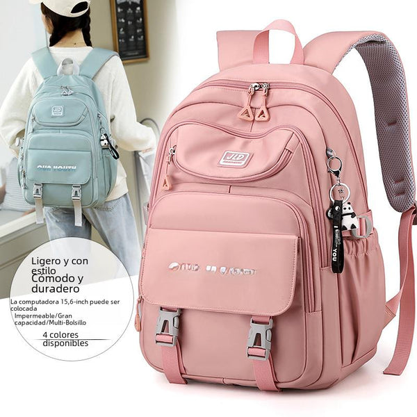 Corea del Sur estilo universitario estudiante de la Universidad de gran capacidad mochila de las niñas simple ultra-ligero estudiante de secundaria de alta calidad ins mochila