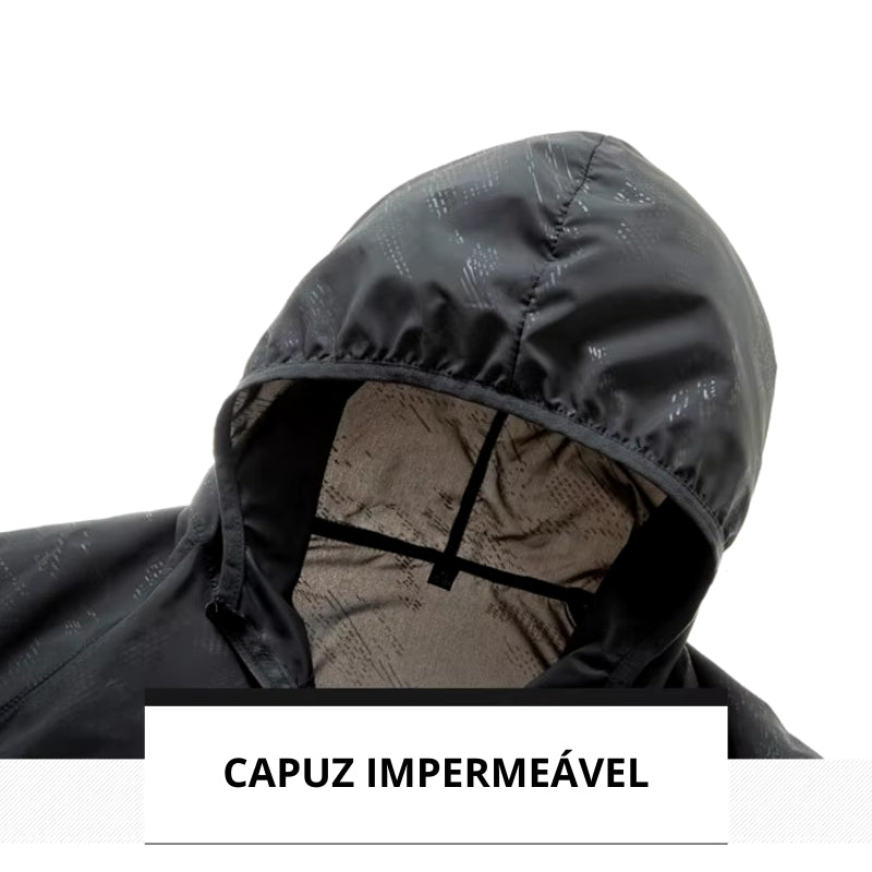 Blusa Corta Vento Capuz Impermeável 