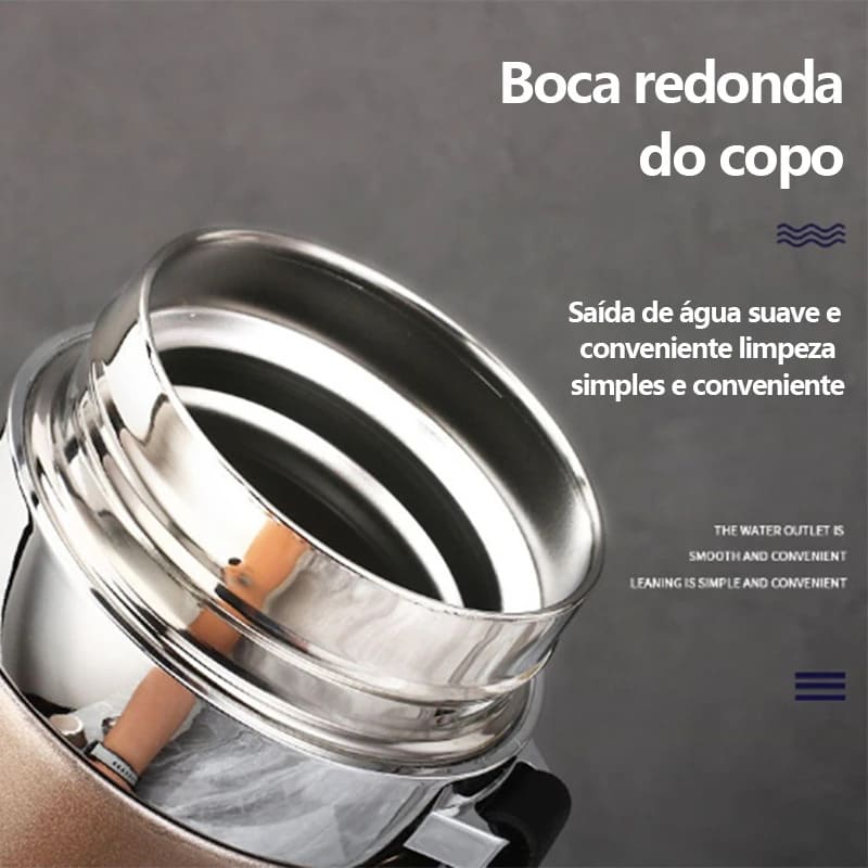 Garrafa Térmica de Aço Inoxidável Resistente