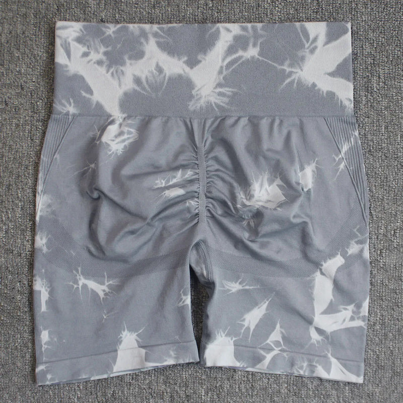 Shorts Fitness feminino modelo Tie Dye