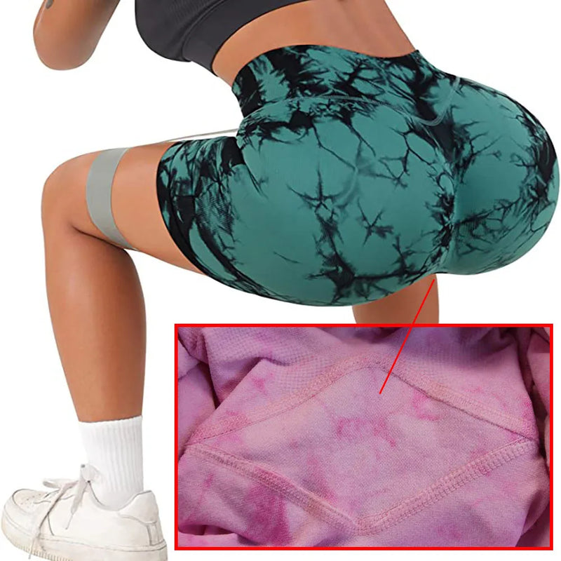 Shorts Fitness feminino modelo Tie Dye