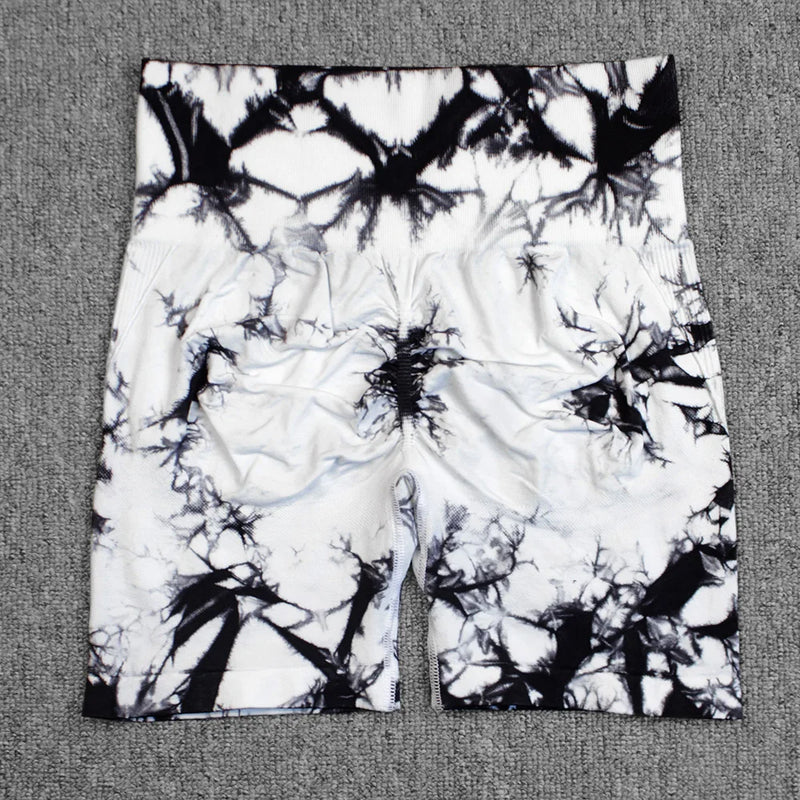 Shorts Fitness feminino modelo Tie Dye