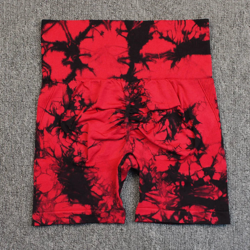 Shorts Fitness feminino modelo Tie Dye