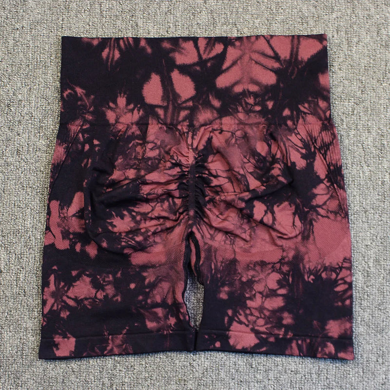 Shorts Fitness feminino modelo Tie Dye