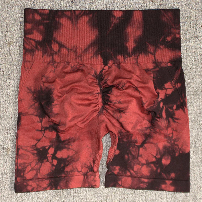 Shorts Fitness feminino modelo Tie Dye