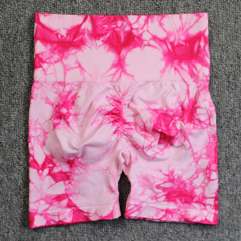 Shorts Fitness feminino modelo Tie Dye