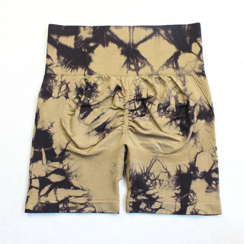 Shorts Fitness feminino modelo Tie Dye